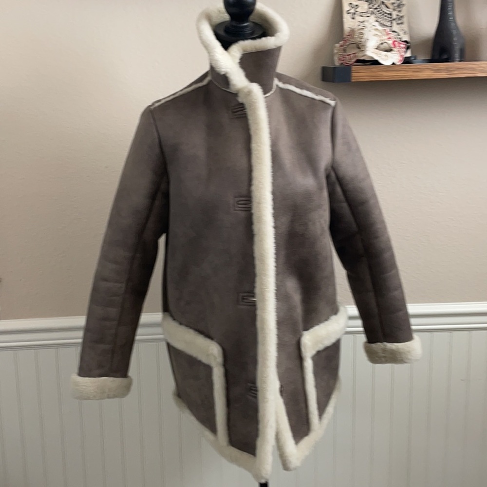 Winter leather coat - Picture 2 of 15